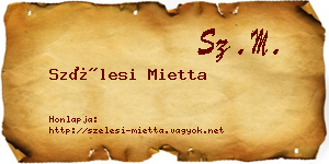 Szélesi Mietta névjegykártya